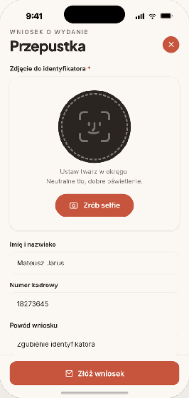 Przepustki zakładowe