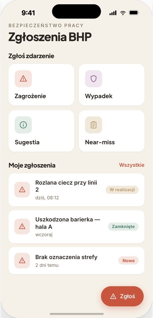 Zgłoszenia BHP